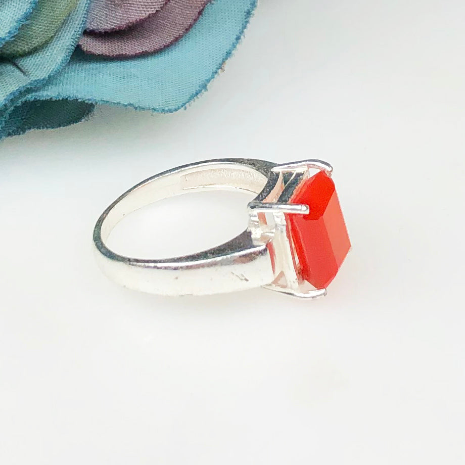 Passionate Red Carnelian Ring for Women
