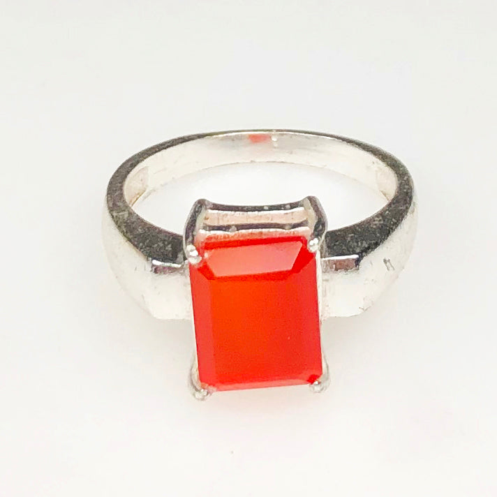 Passionate Red Carnelian Ring for Women