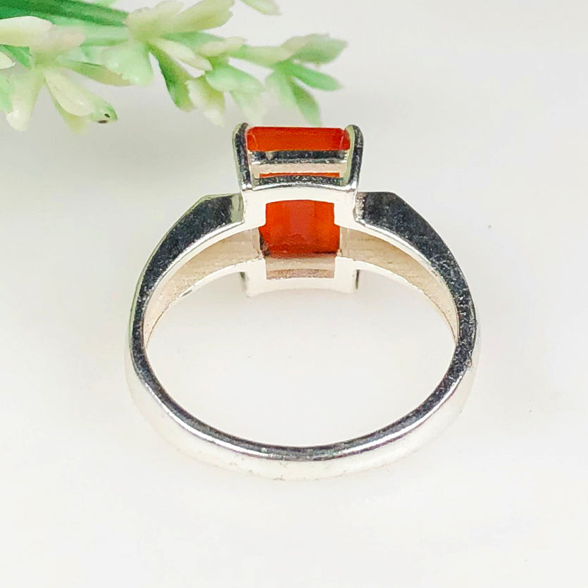 Charming Red Carnelian Ring for Women