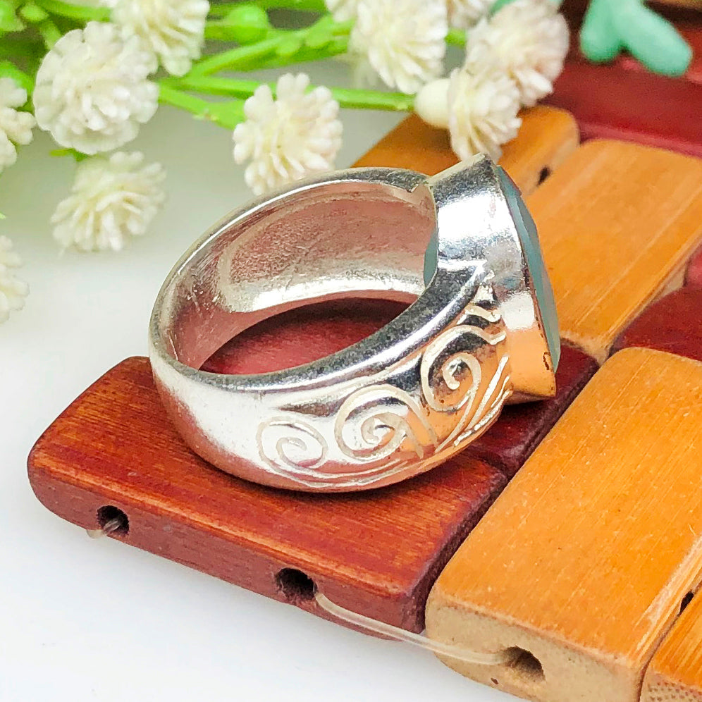 Tranquil Blue Chalcedony Ring for Women