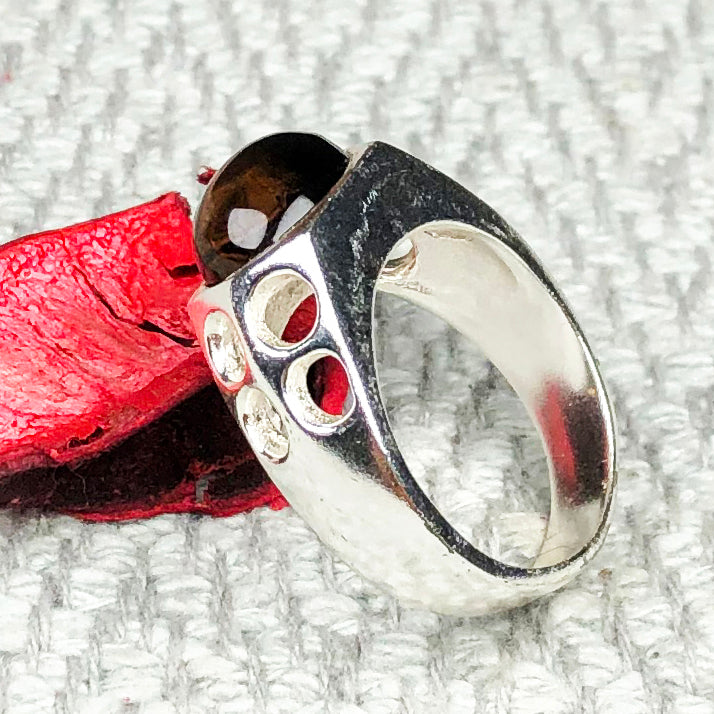 Mysterious Smoky Quartz Ring for Women