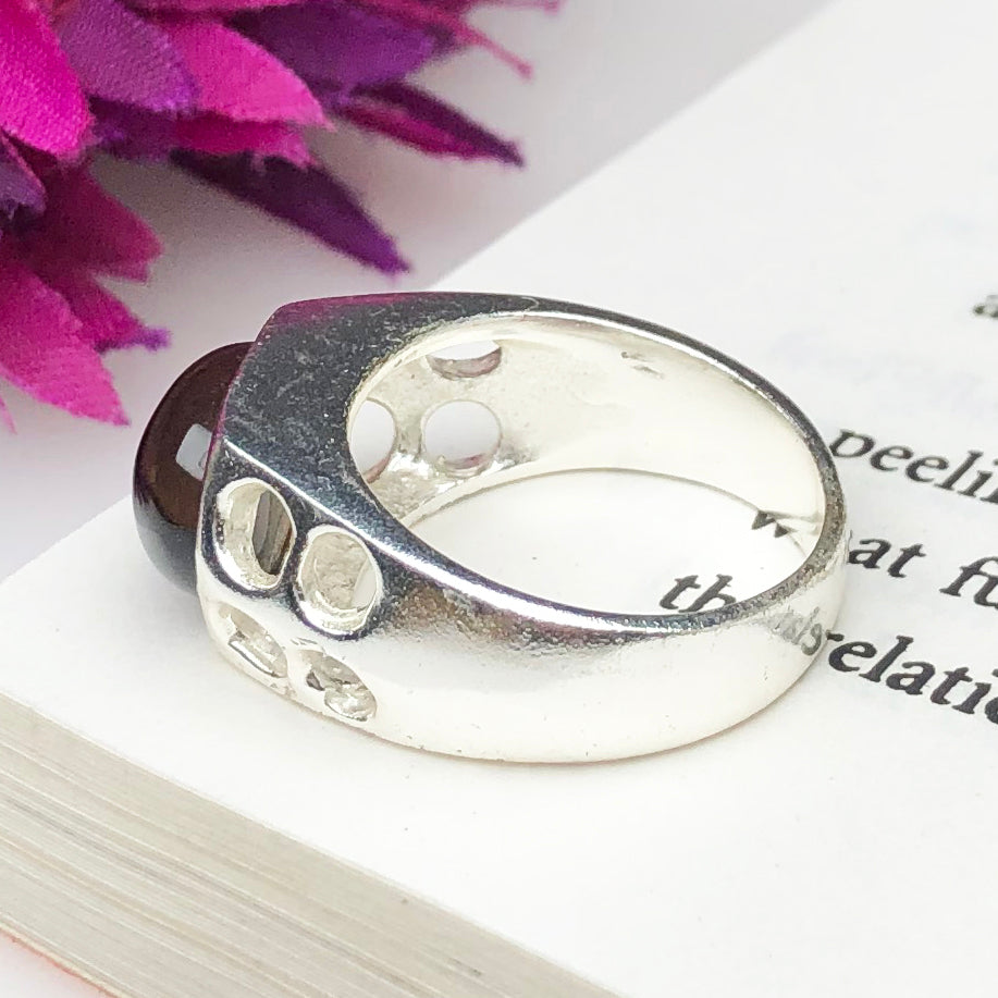 Earthy Brown Smoky Quartz Ring for Women