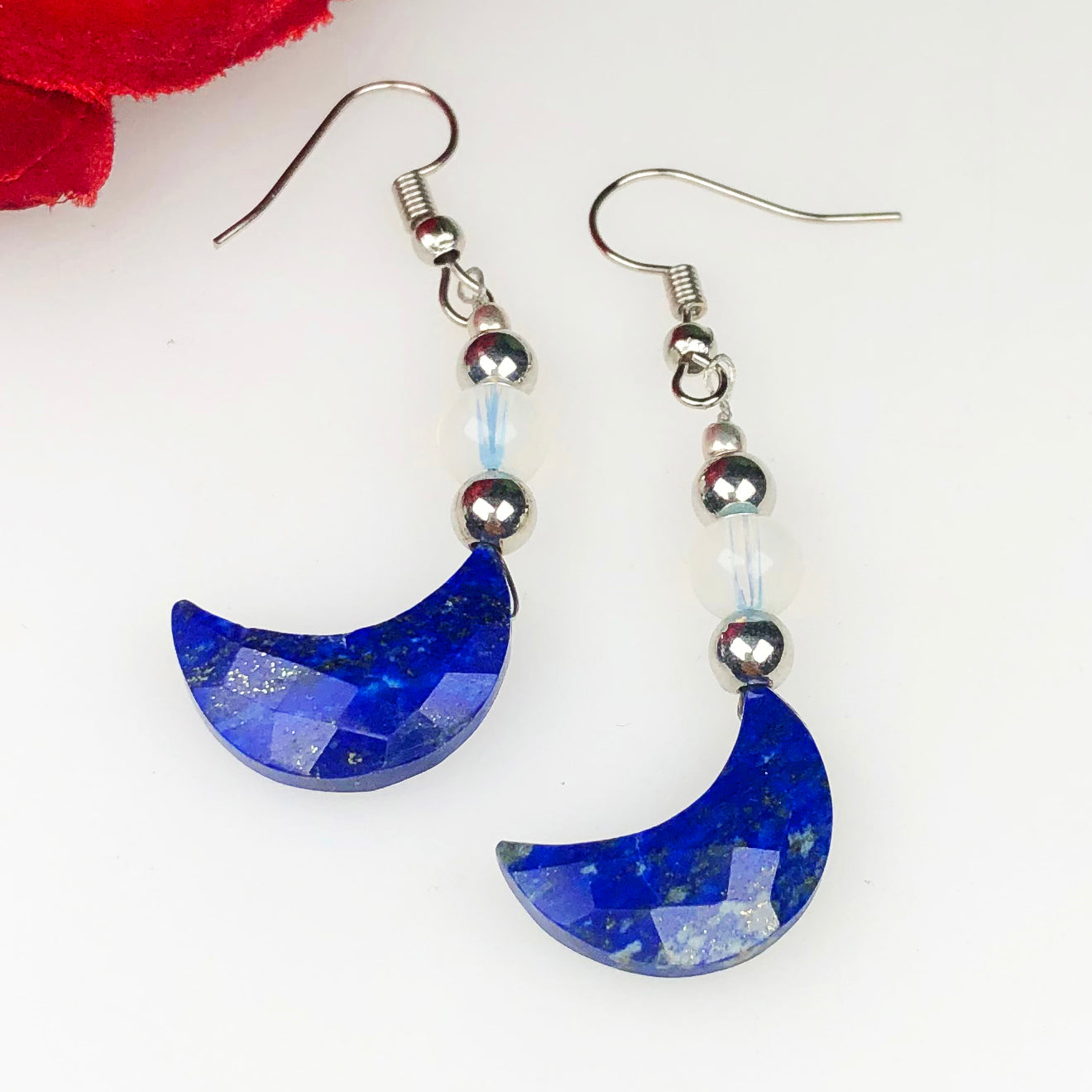 Opalite and Lapis Lazuli Earrings