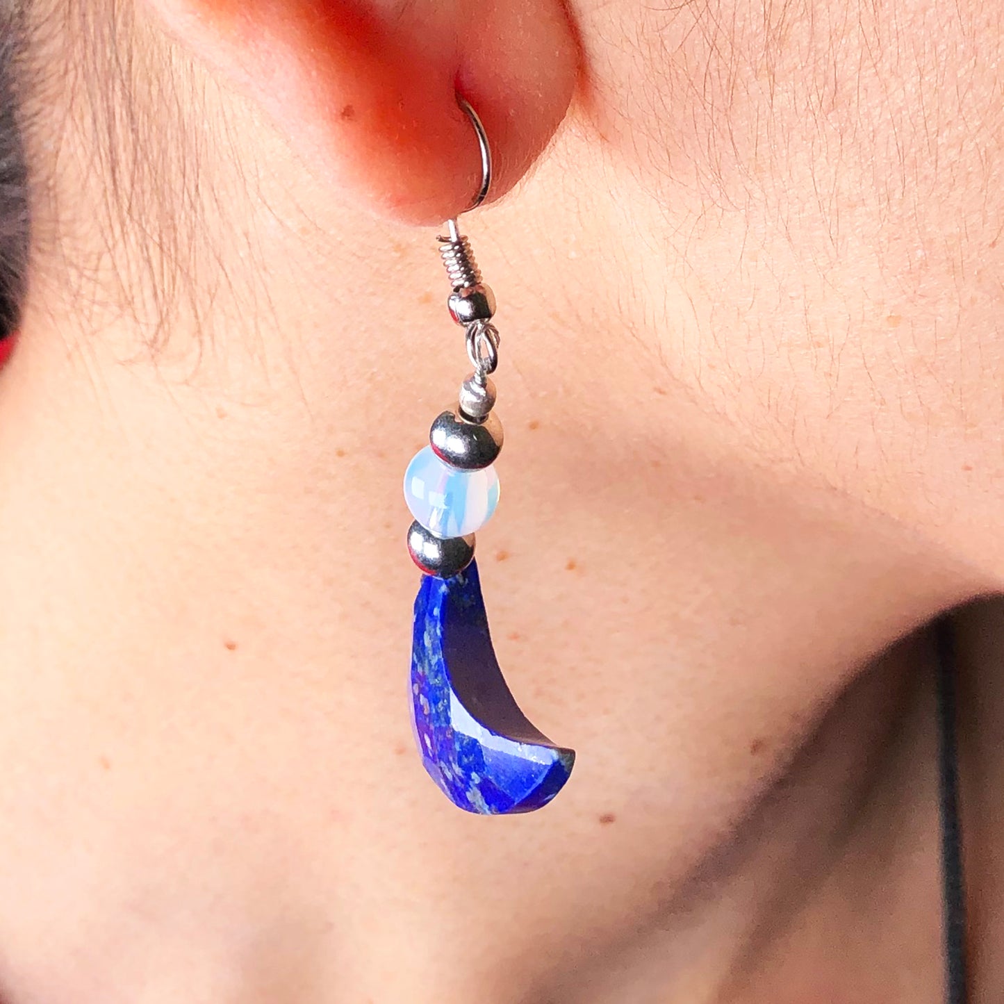 Opalite and Lapis Lazuli Earrings