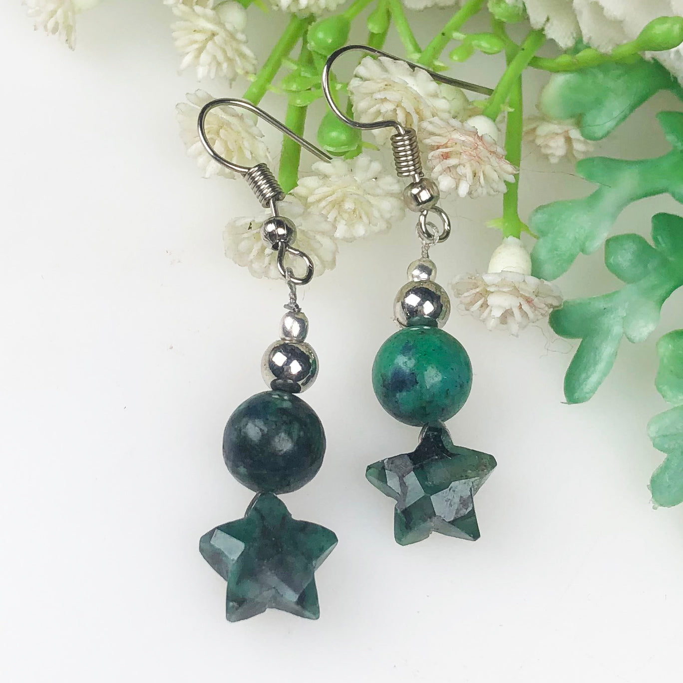 Beautiful Ruby Ziosite Earrings