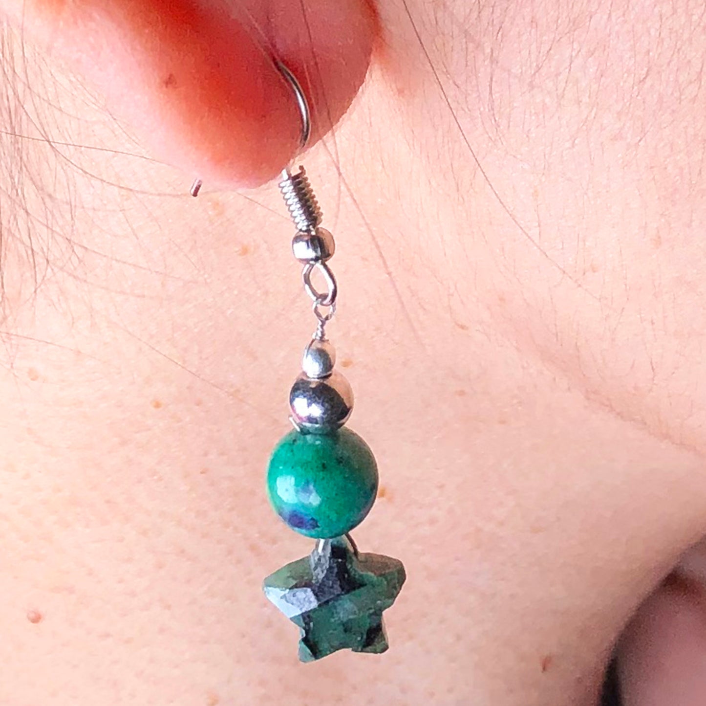 Beautiful Ruby Ziosite Earrings