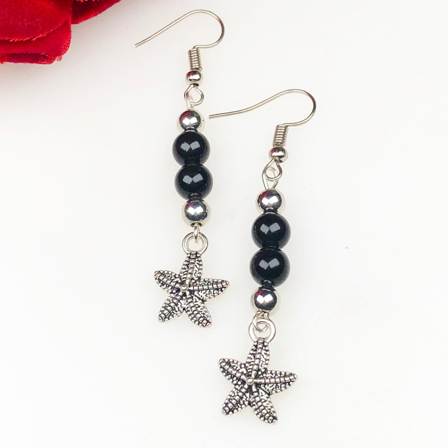 Amethyst Black Spinal Earrings for Women and Girls