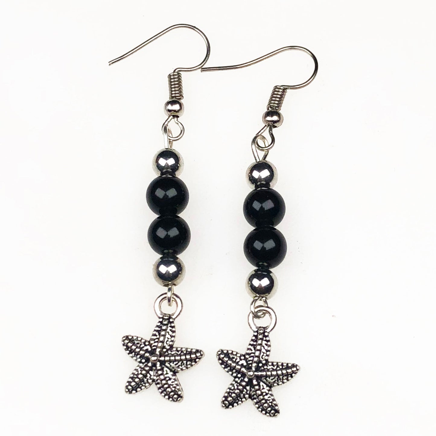 Amethyst Black Spinal Earrings for Women and Girls