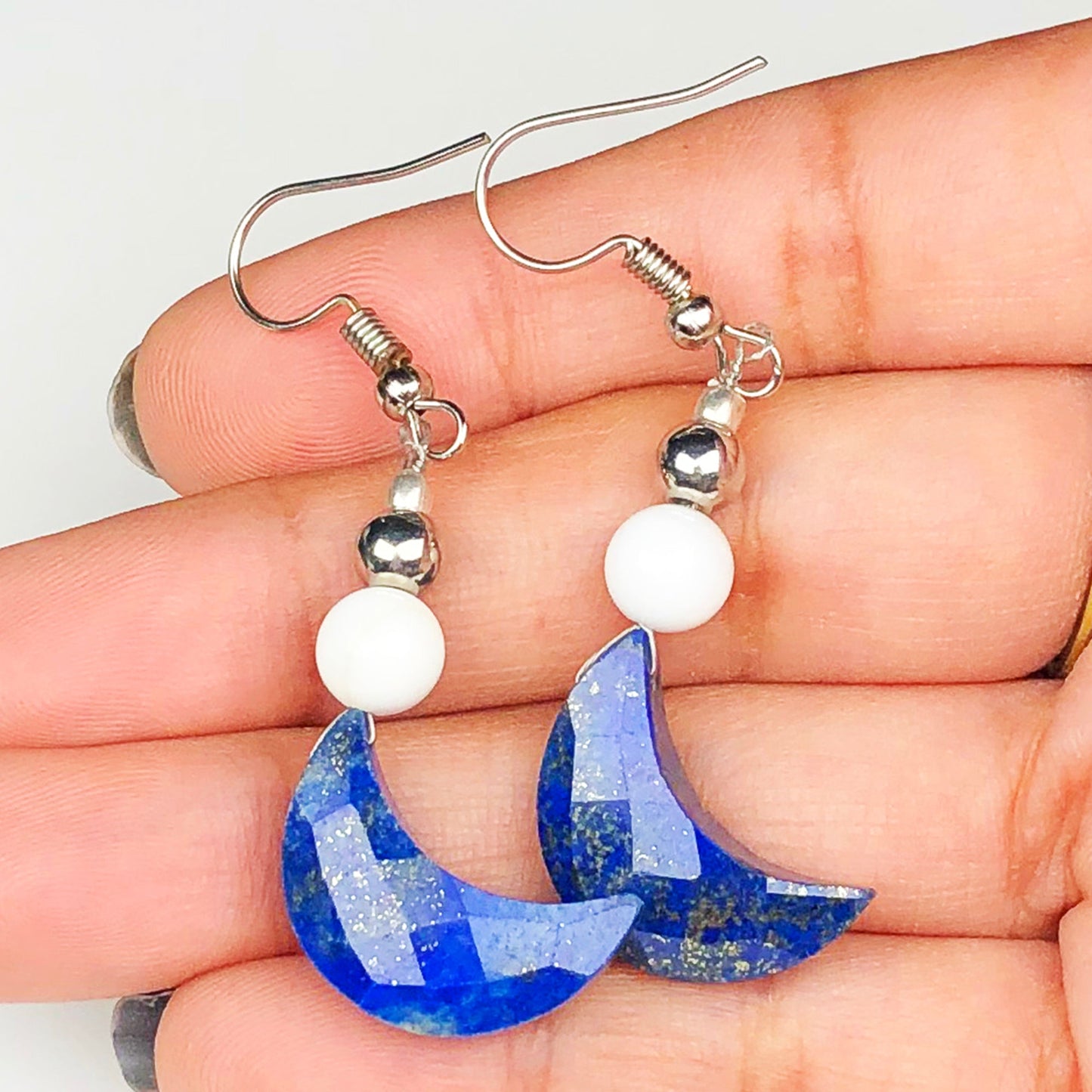 Lapis Lazuli Howlite Earrings for Women and Girls