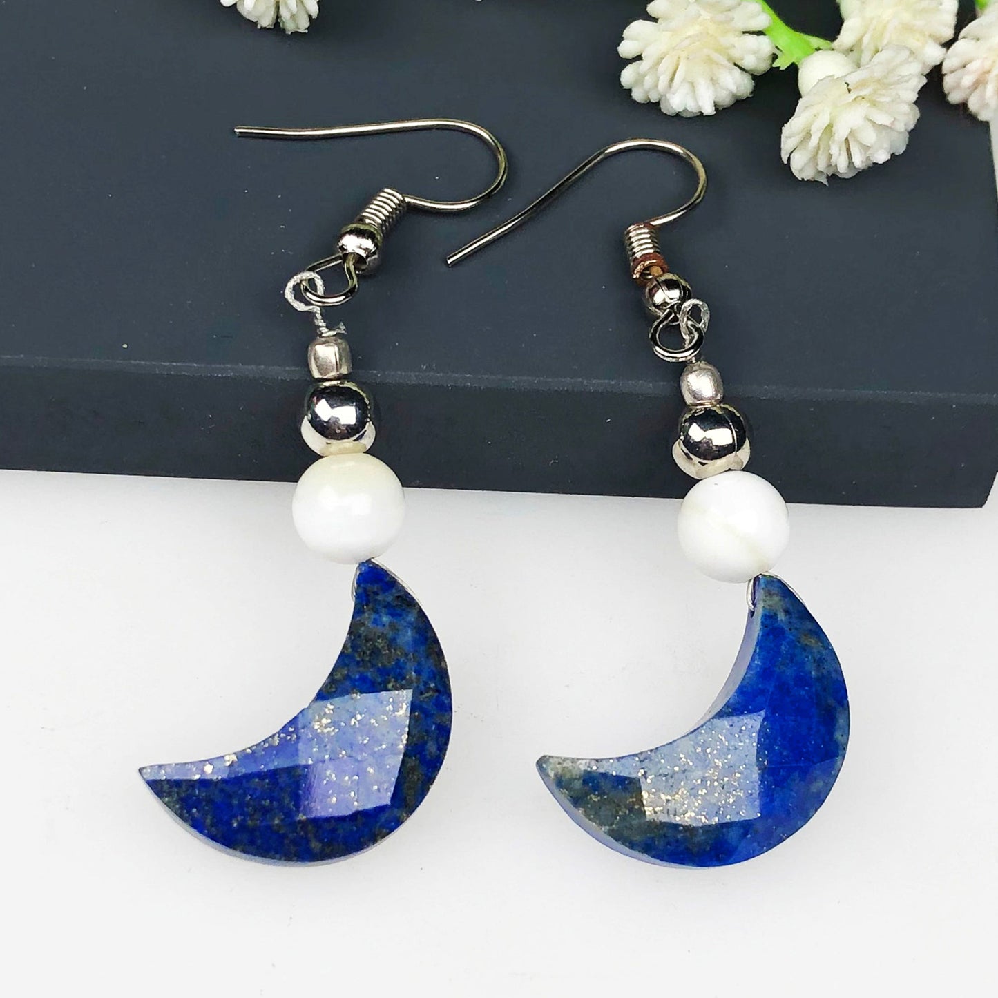 Lapis Lazuli Howlite Earrings for Women and Girls