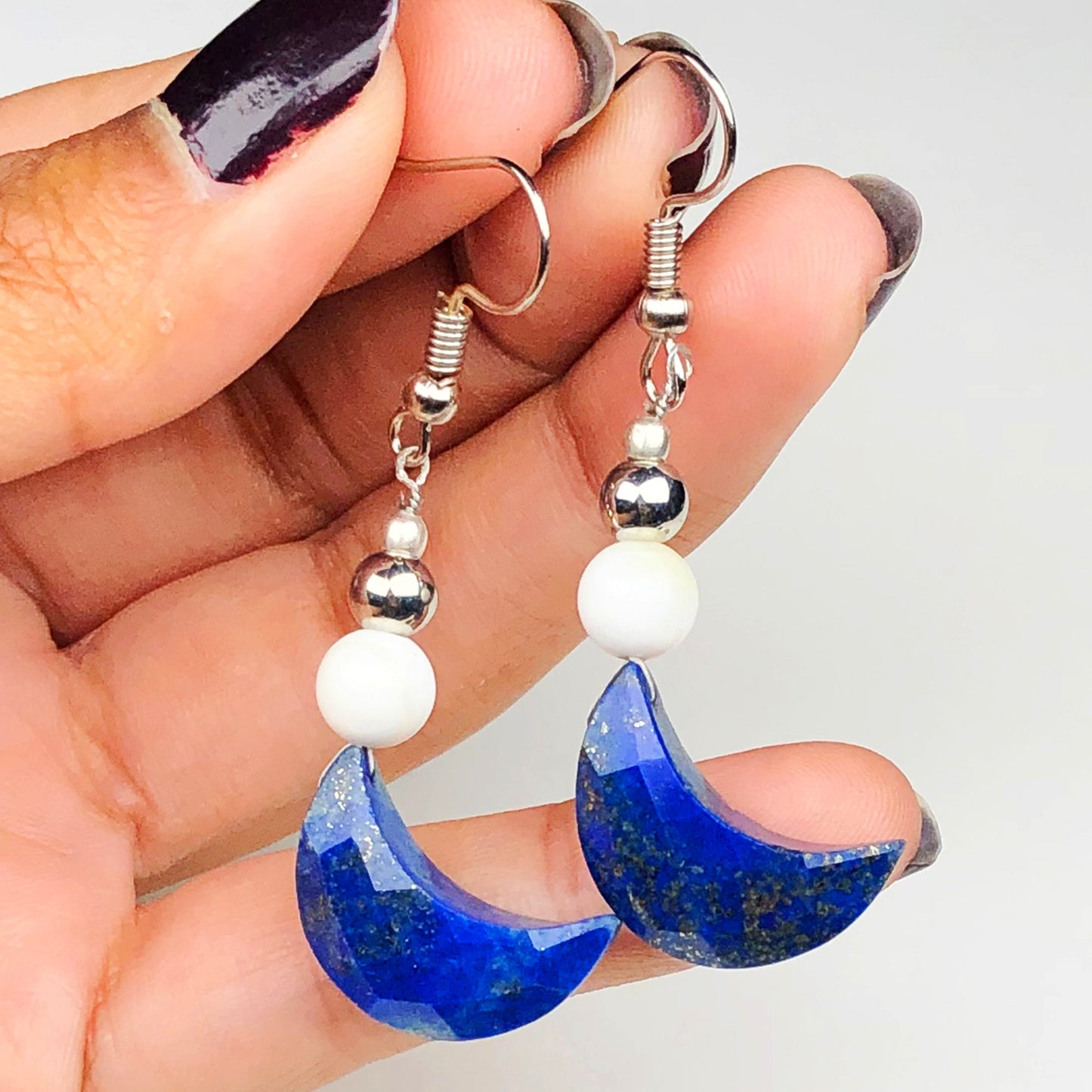 Lapis Lazuli Howlite Earrings for Women and Girls