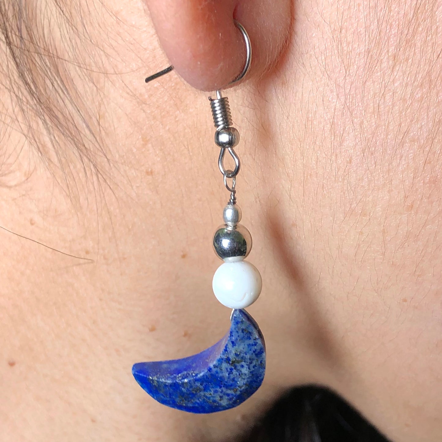 Lapis Lazuli Howlite Earrings for Women and Girls