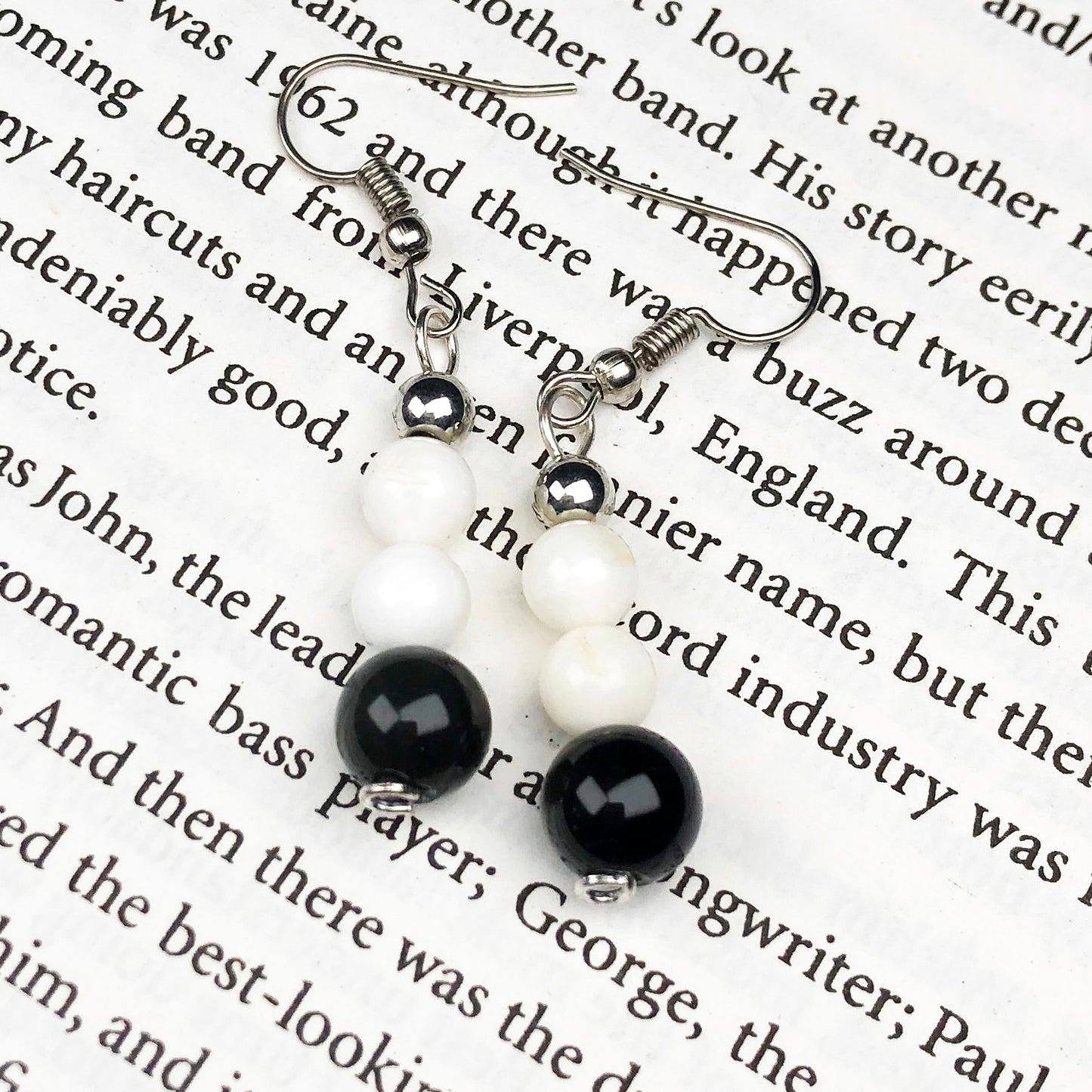 Howlite Obsidian Earrings for Women and Girls