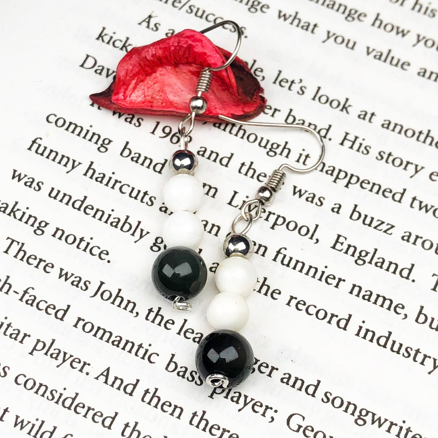 Howlite Obsidian Earrings for Women and Girls