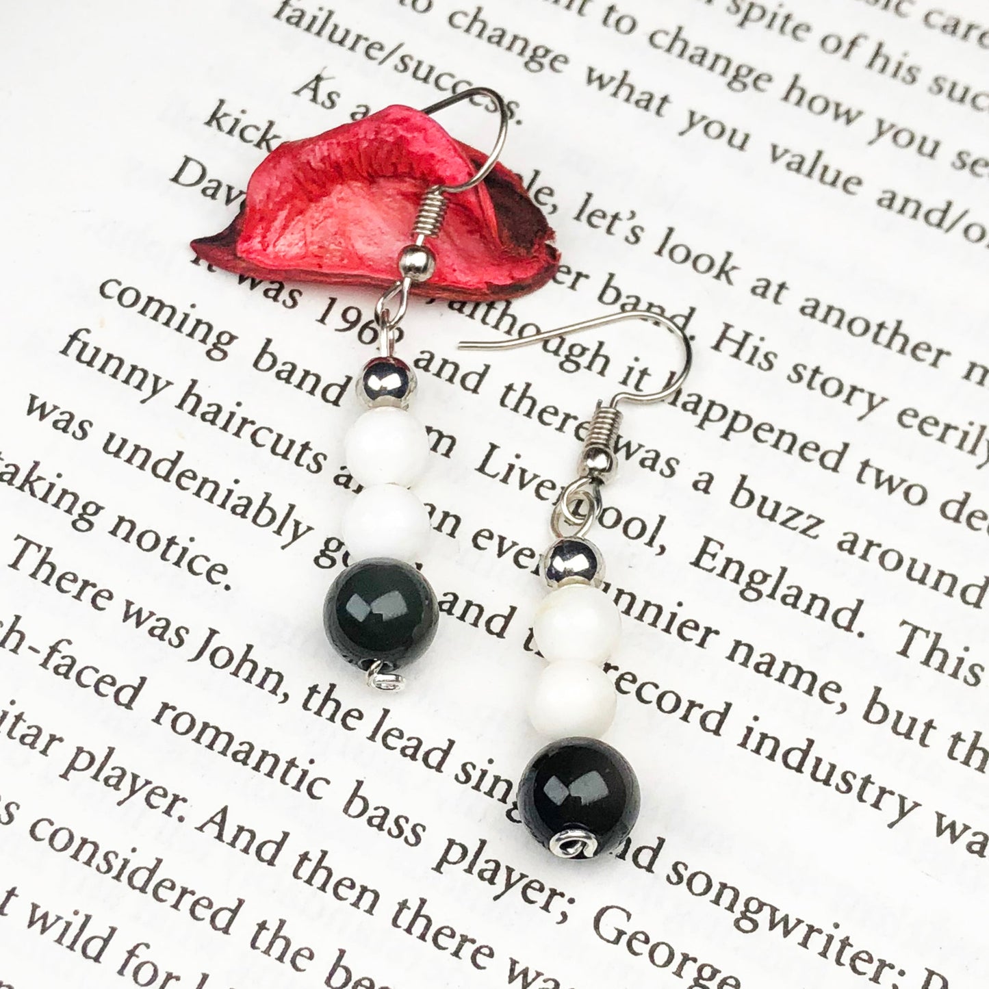 Howlite Obsidian Earrings for Women and Girls