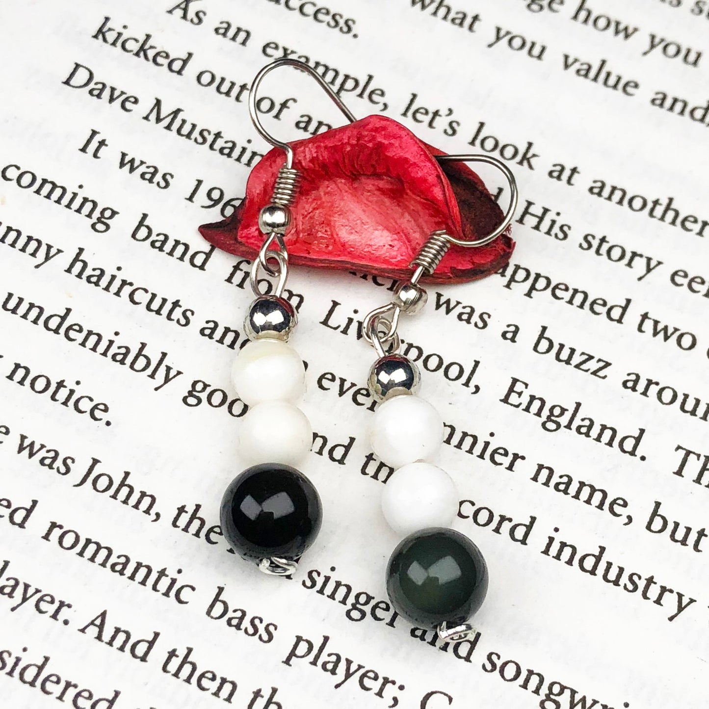 Howlite Obsidian Earrings for Women and Girls