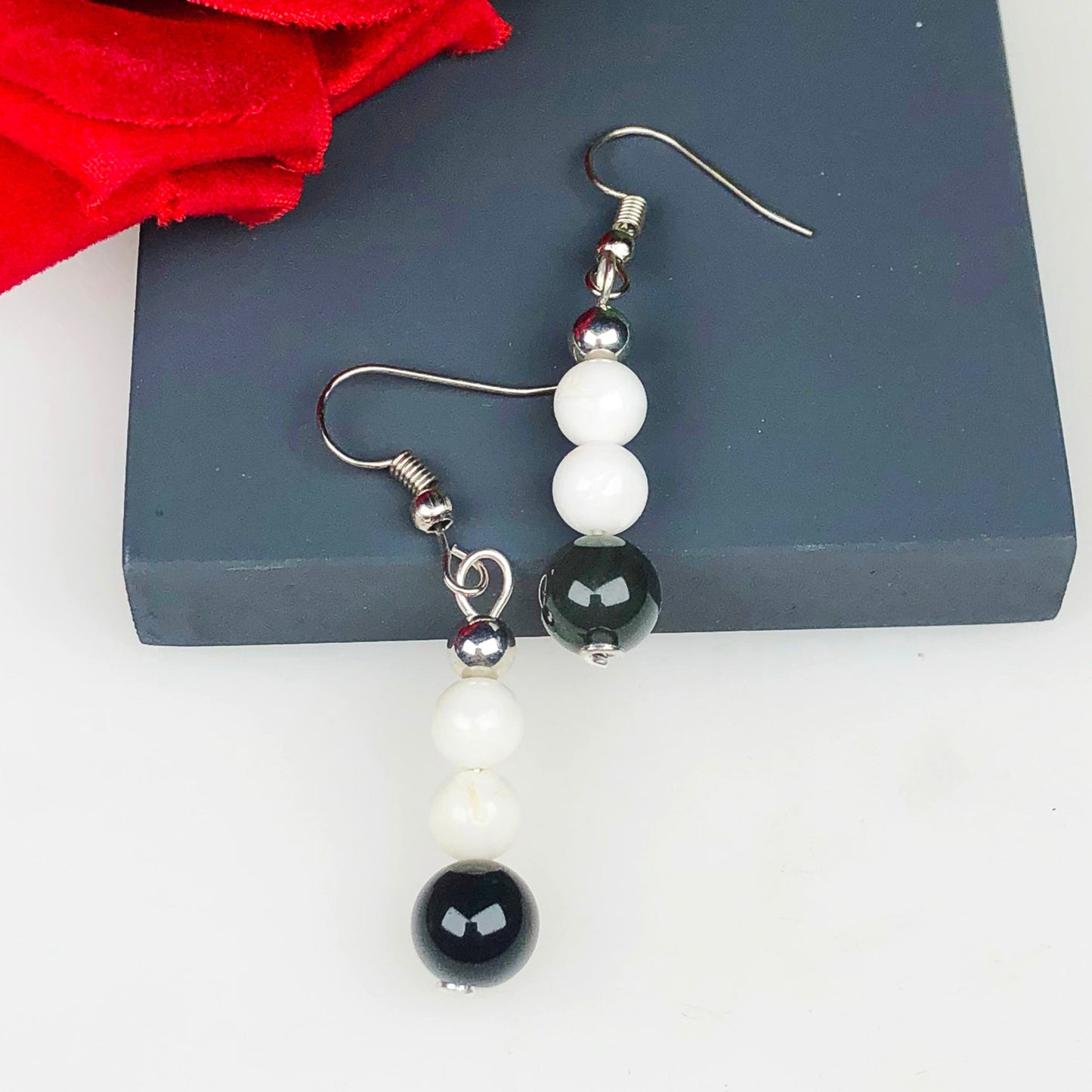 Howlite Obsidian Earrings for Women and Girls