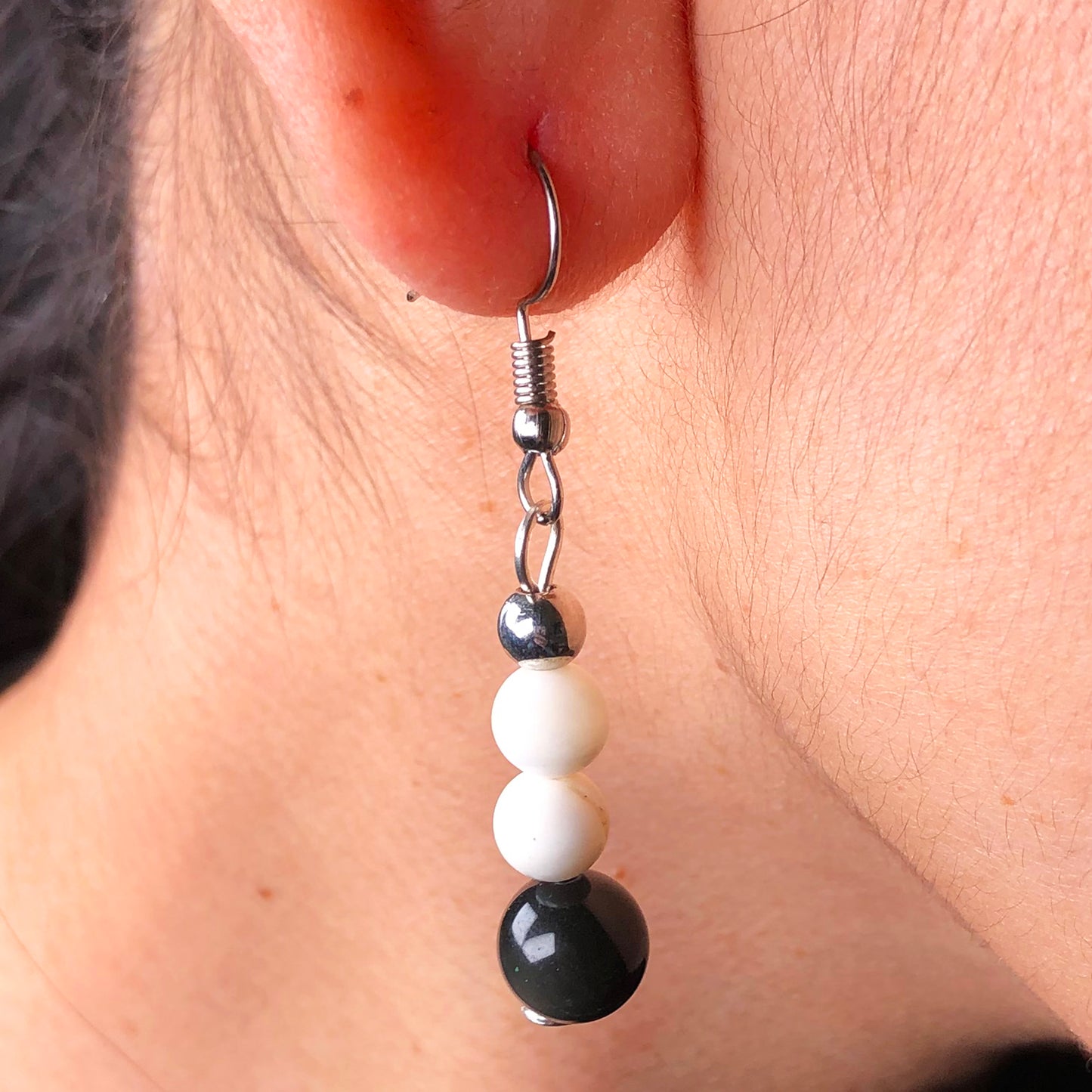 Howlite Obsidian Earrings for Women and Girls