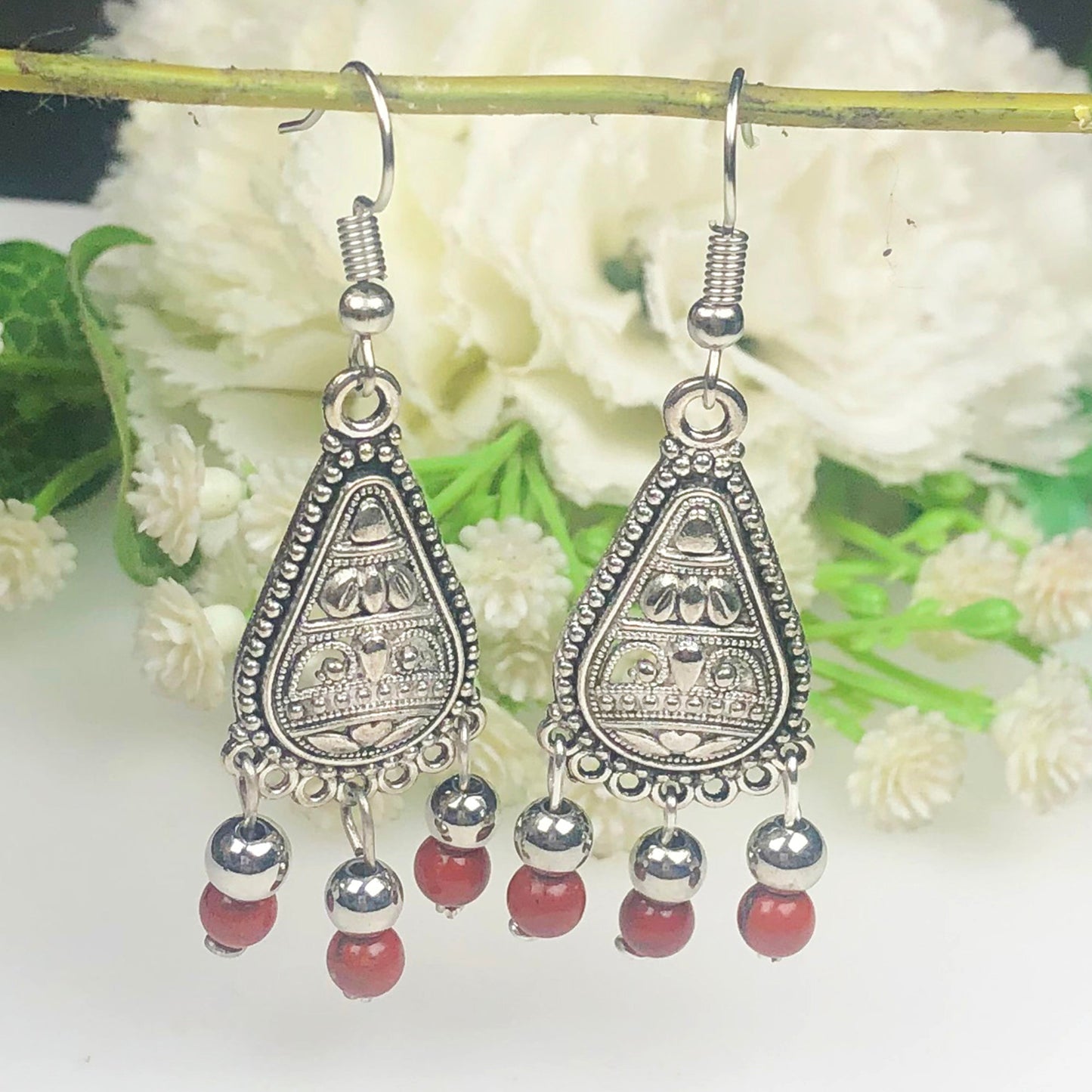 Red Jasper Earrings for Women and Girls