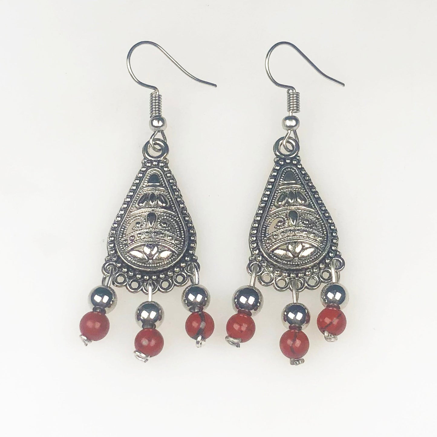 Red Jasper Earrings for Women and Girls