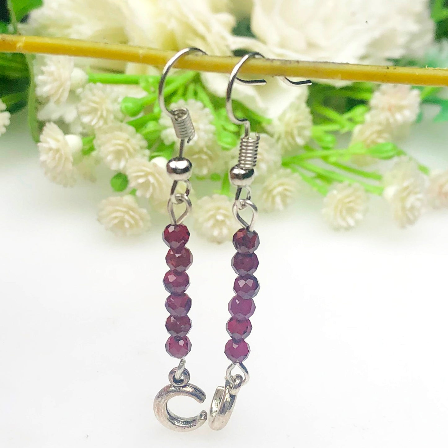 Red GarnetEarrings for Women and Girls