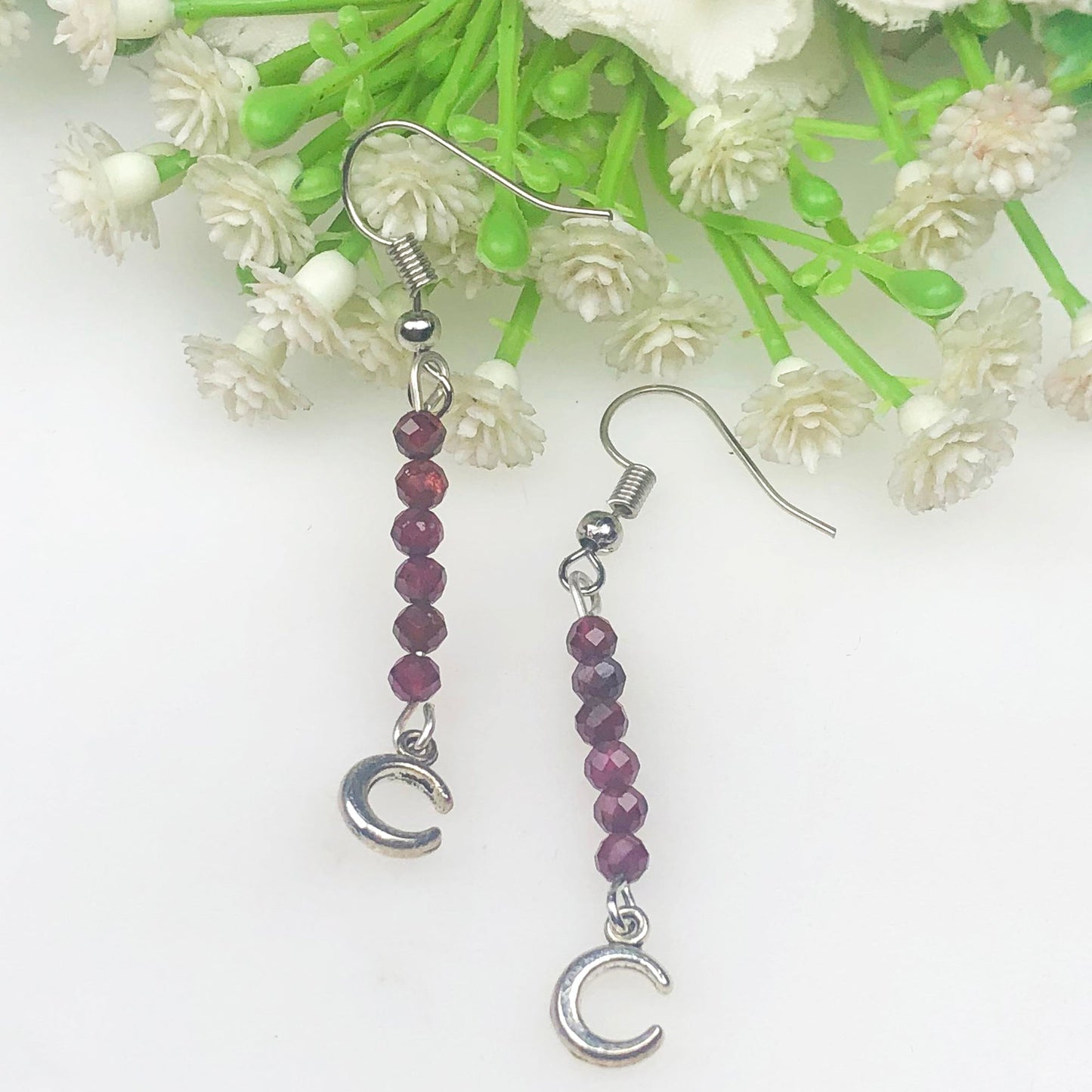 Red GarnetEarrings for Women and Girls