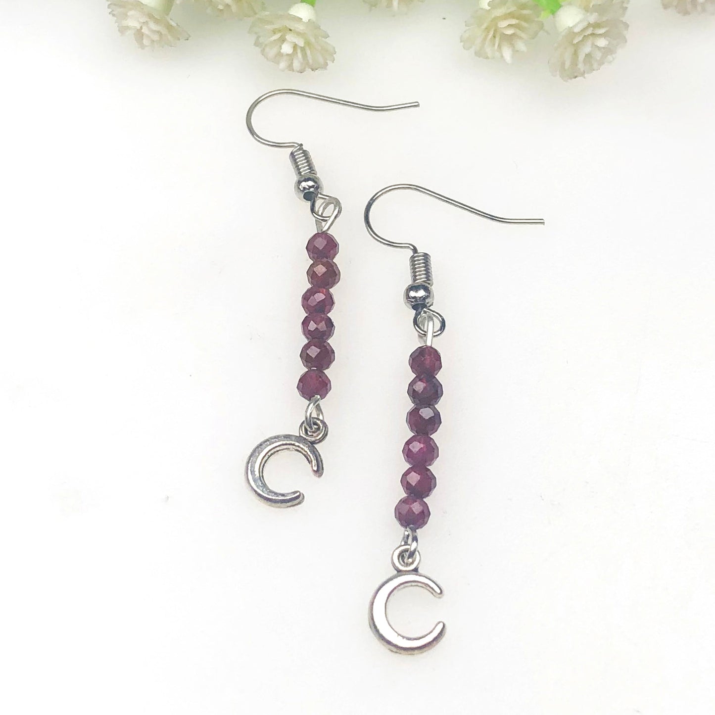 Red GarnetEarrings for Women and Girls