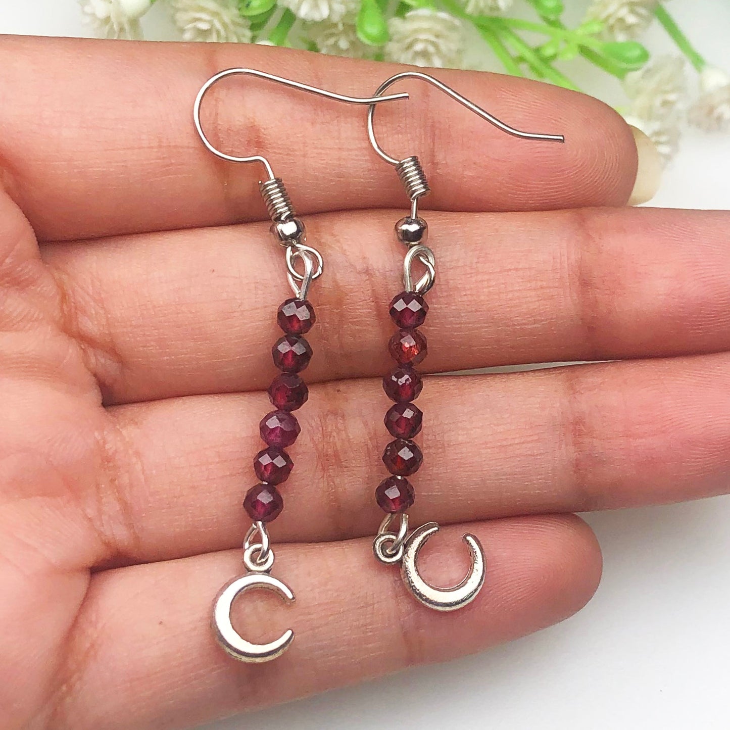 Red GarnetEarrings for Women and Girls