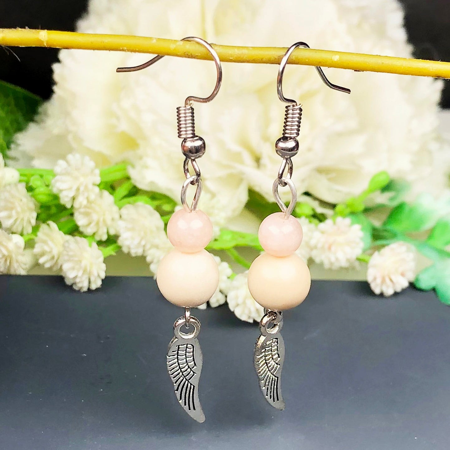 Pink Opal Earrings for Women and Girls