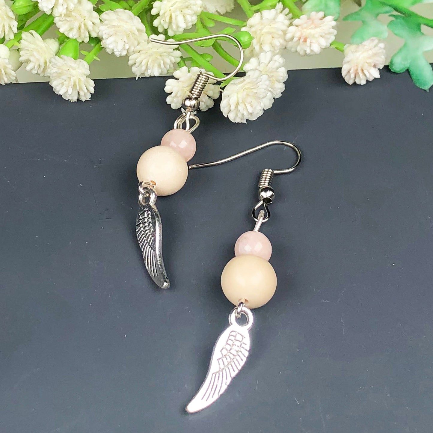 Pink Opal Earrings for Women and Girls