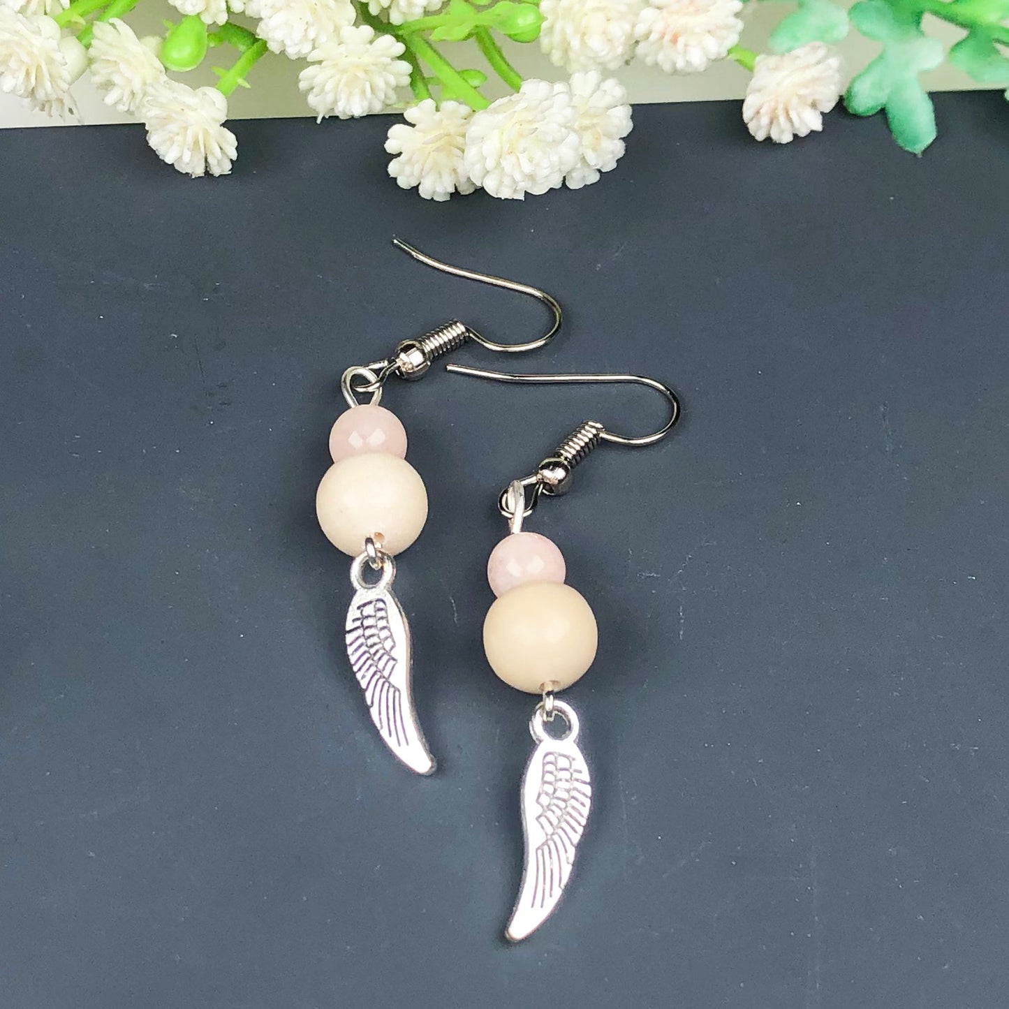Pink Opal Earrings for Women and Girls