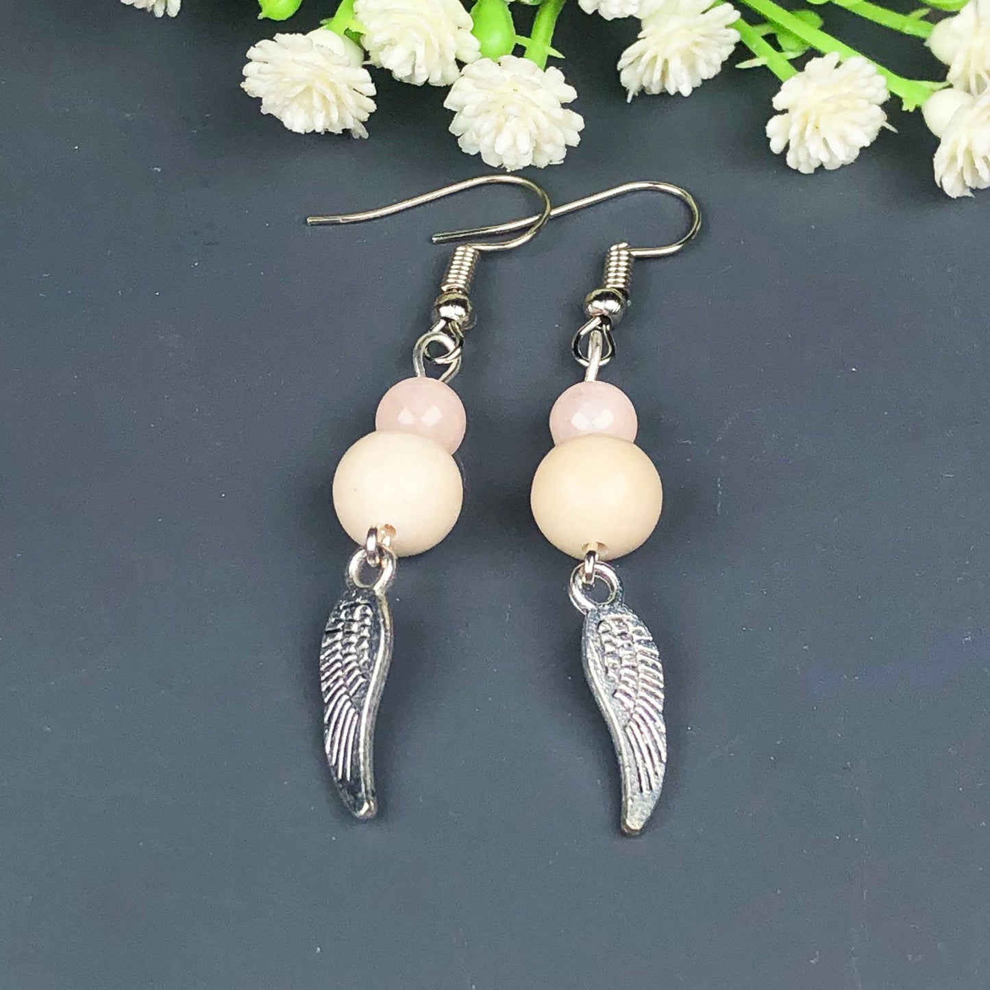 Pink Opal Earrings for Women and Girls
