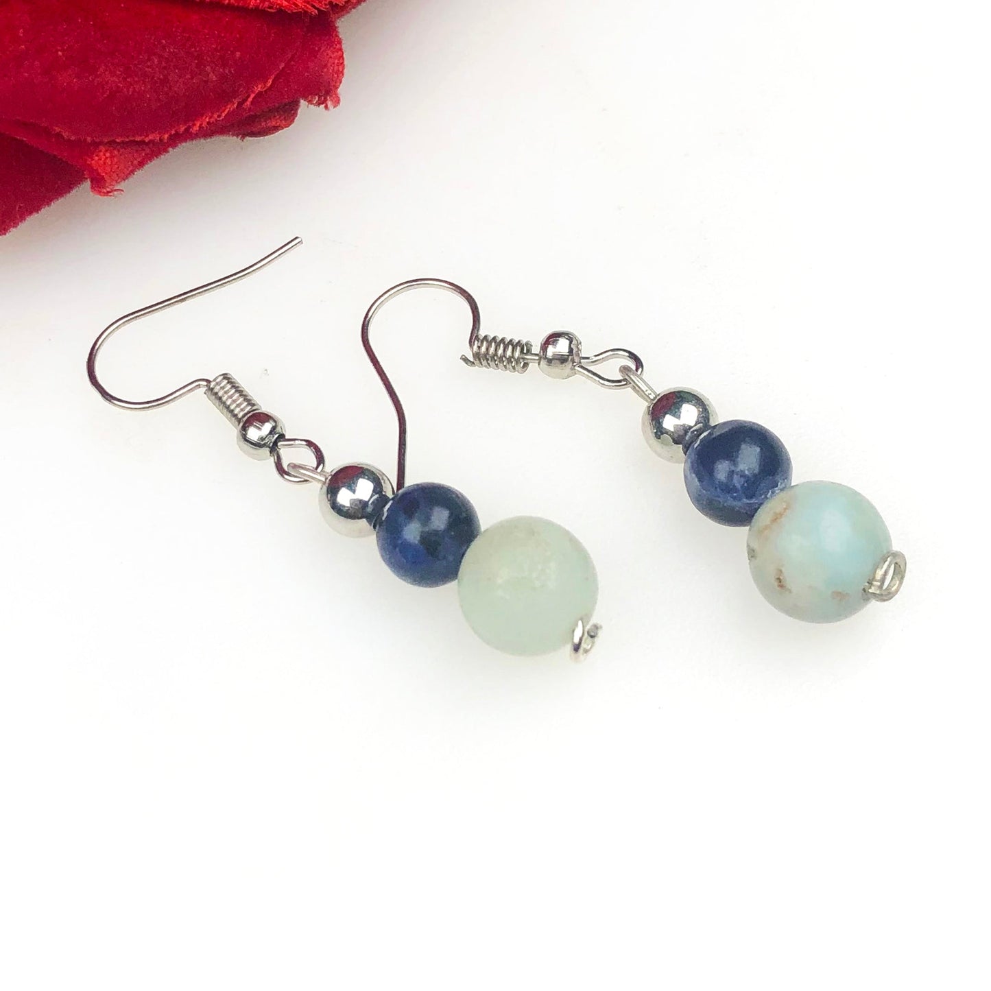 Lapis Amazonite Earrings for Women and Girls