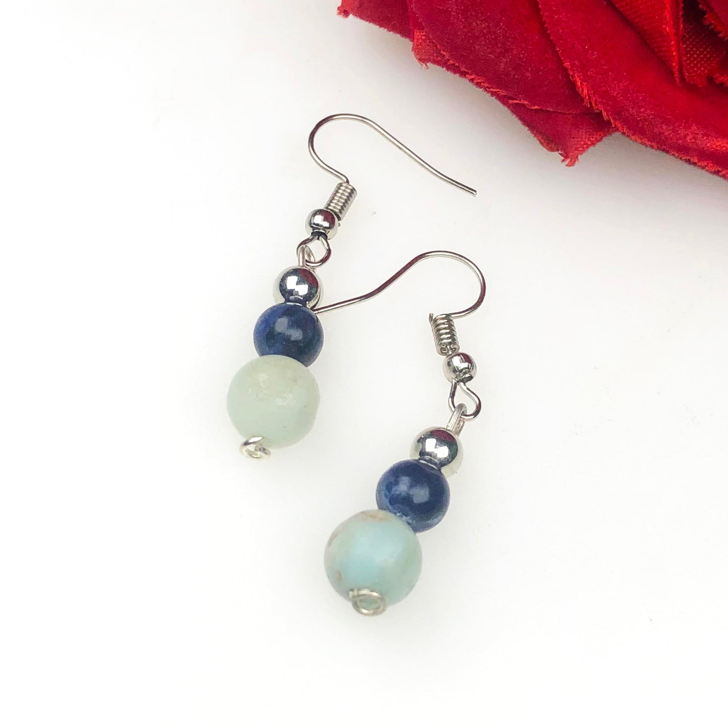 Lapis Amazonite Earrings for Women and Girls