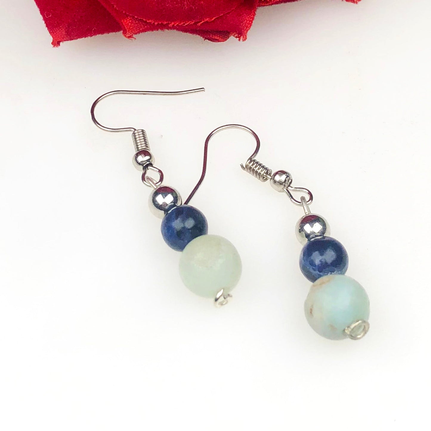 Lapis Amazonite Earrings for Women and Girls