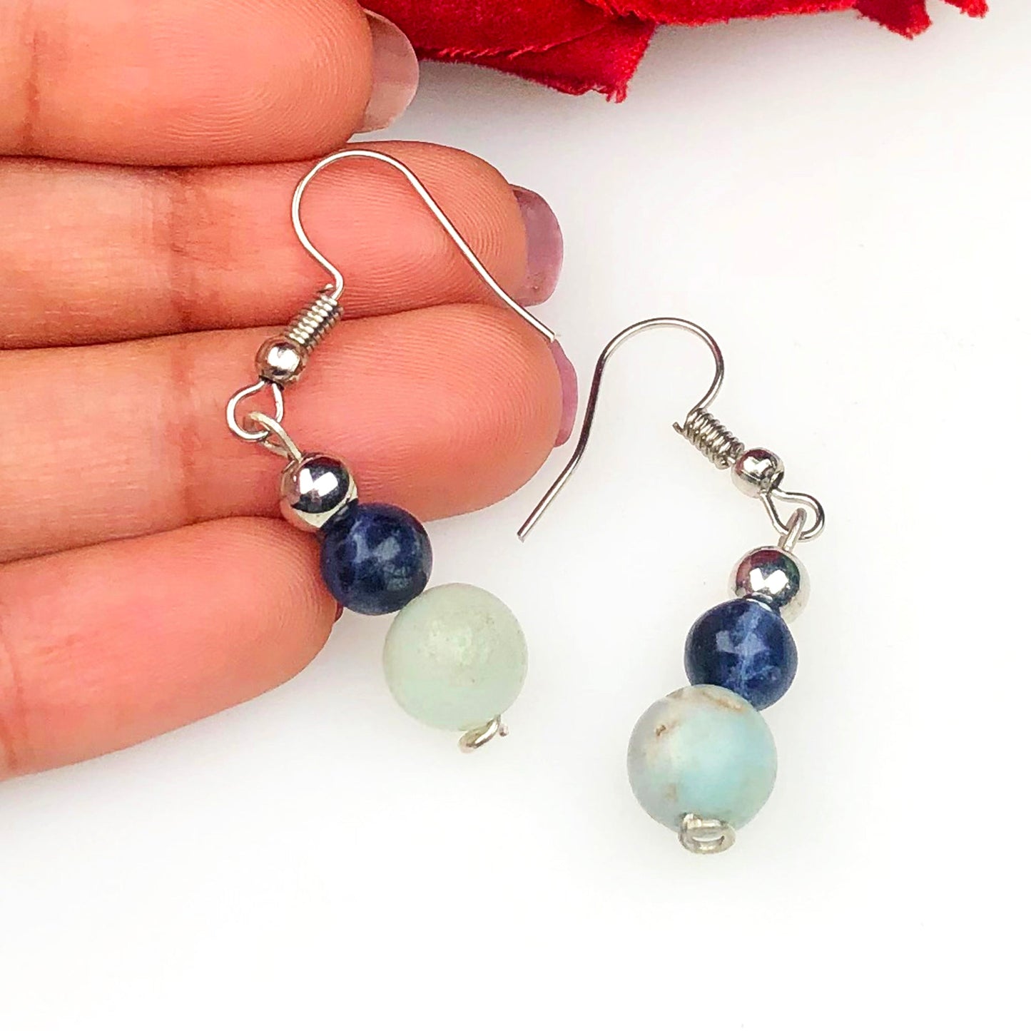 Lapis Amazonite Earrings for Women and Girls