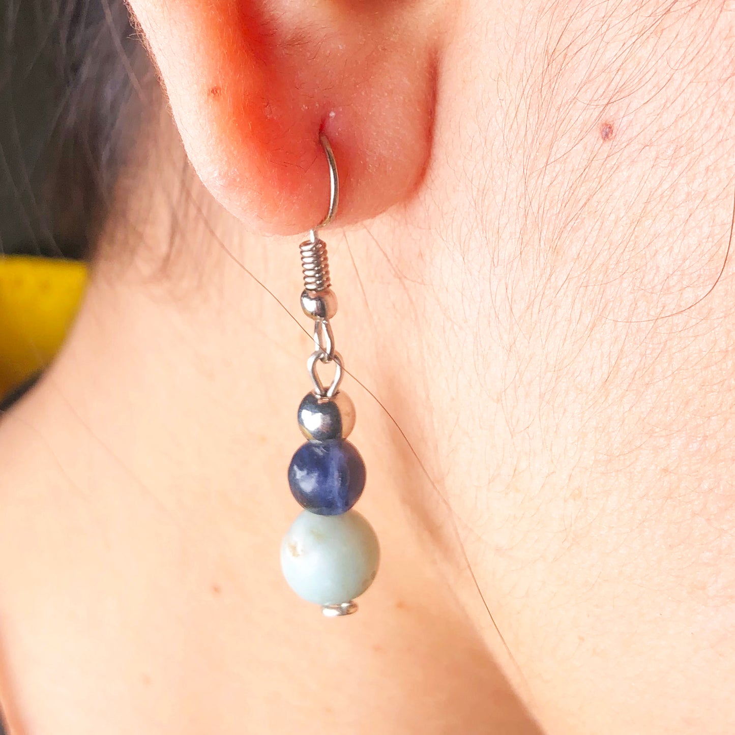 Lapis Amazonite Earrings for Women and Girls