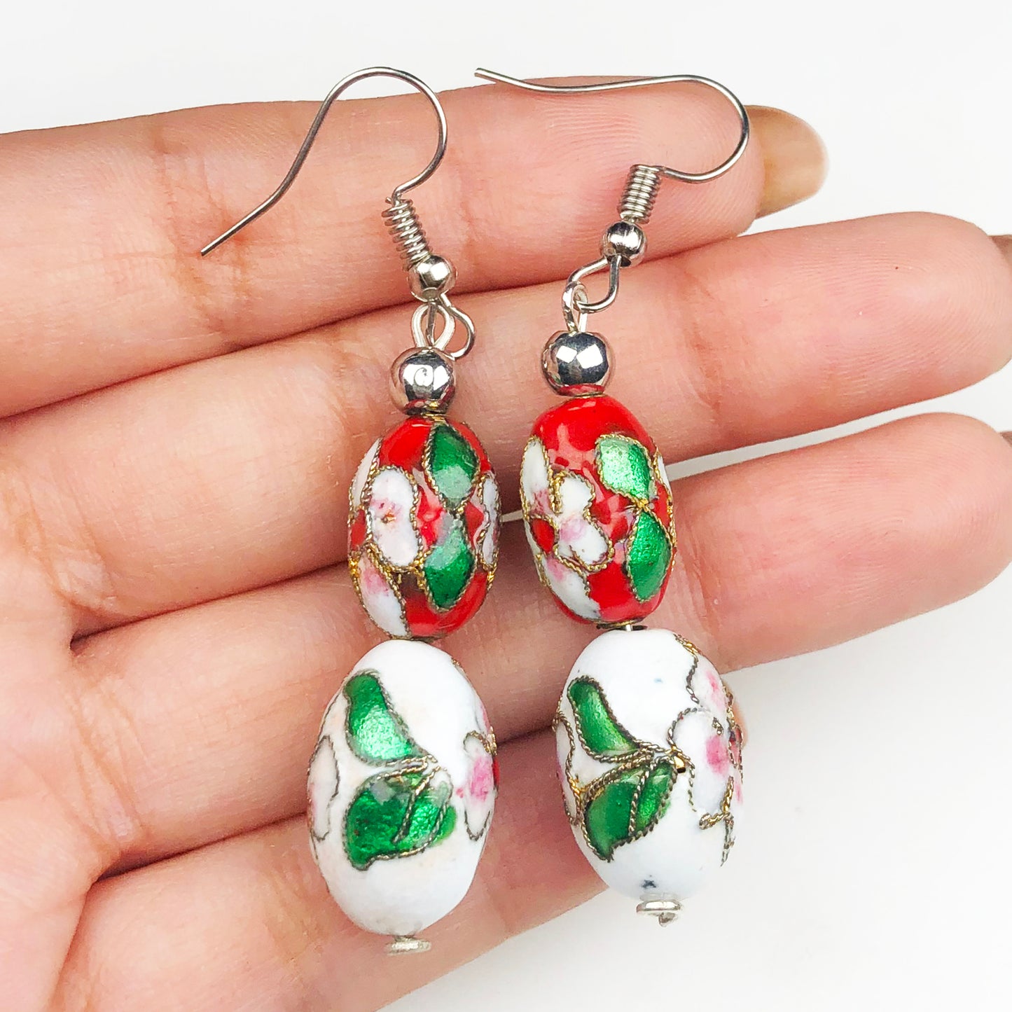 Natural Gemstone Tensa Beads Earrings for Women and Girls