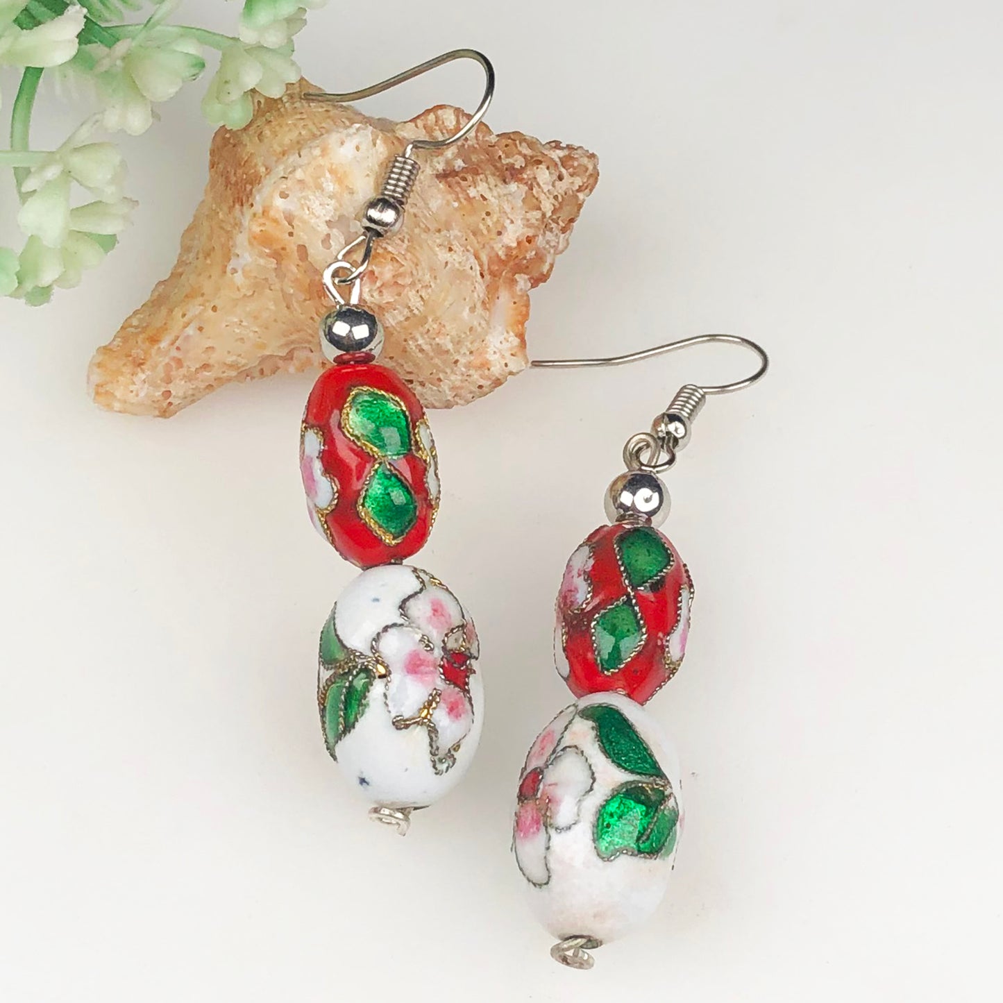Natural Gemstone Tensa Beads Earrings for Women and Girls