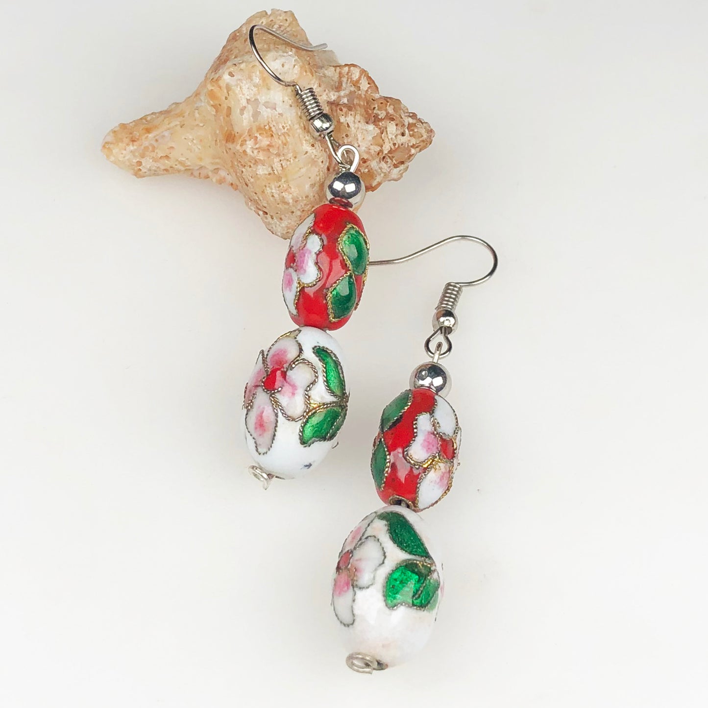 Natural Gemstone Tensa Beads Earrings for Women and Girls