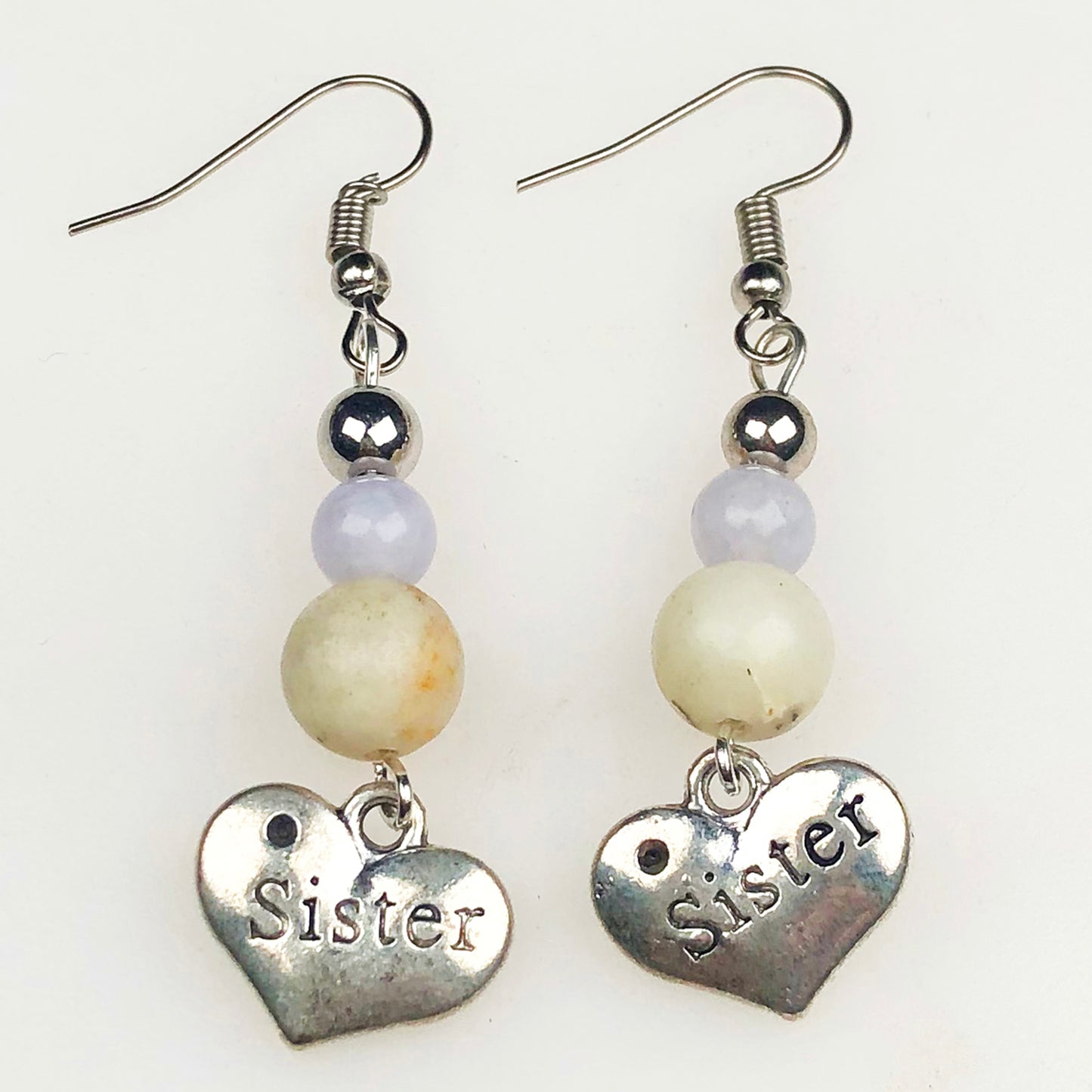 Natural Gemstone Jasper and Agate Earrings for Women and Girls