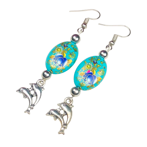 Natural Gemstone Tensa Beads Earrings for Women and Girls