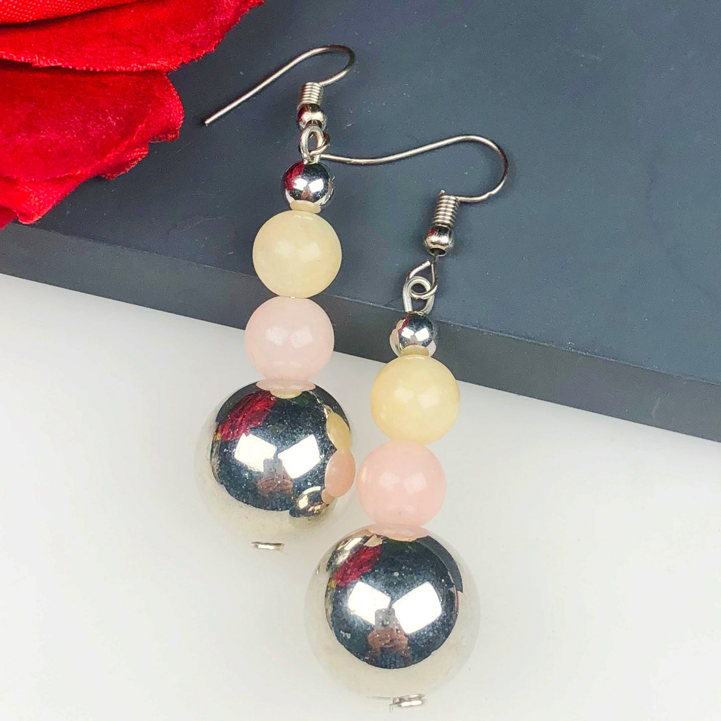 Natural Gemstone Onyx Earrings for Women and Girls