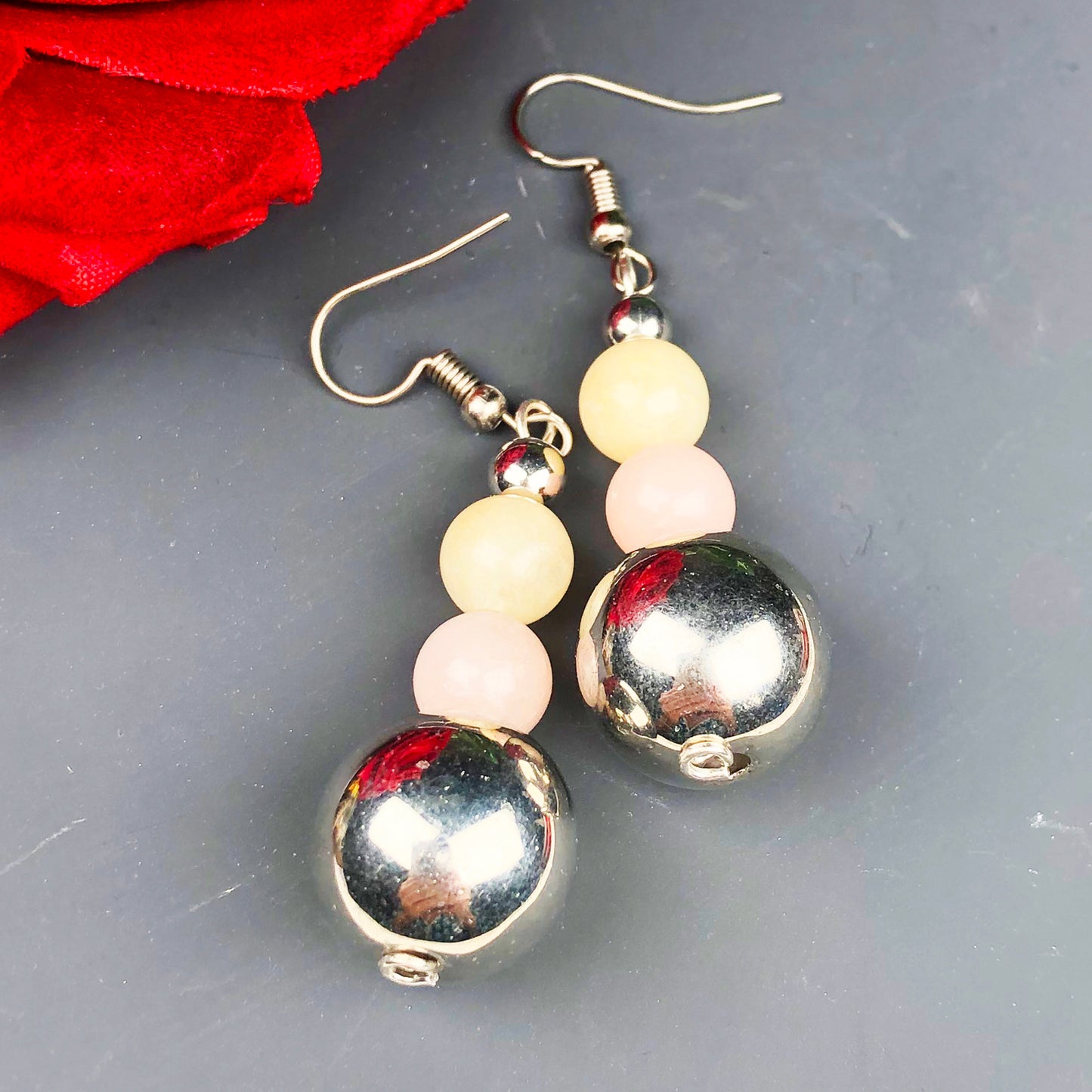 Natural Gemstone Onyx Earrings for Women and Girls