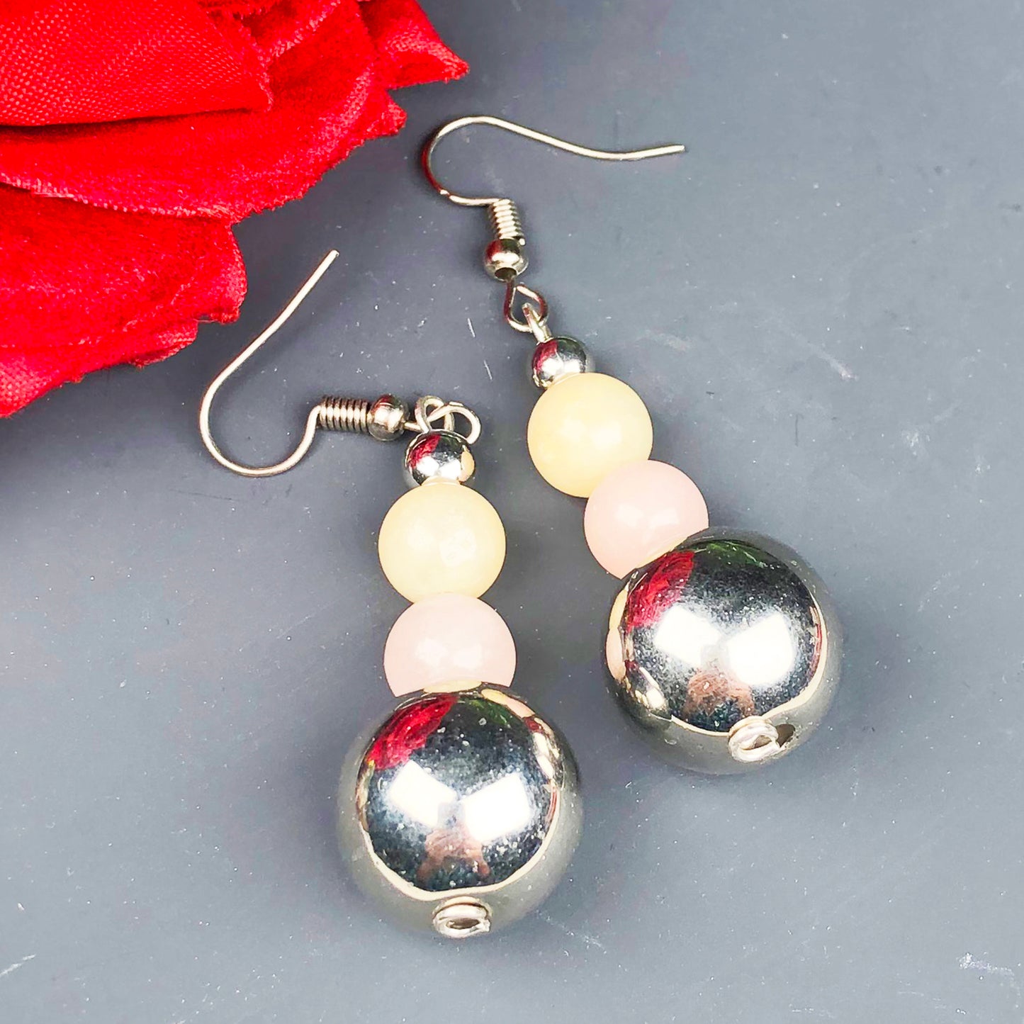 Natural Gemstone Onyx Earrings for Women and Girls