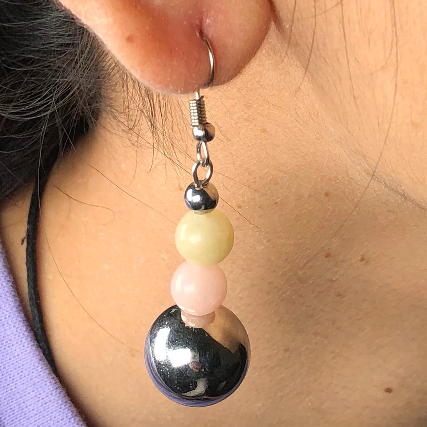 Natural Gemstone Onyx Earrings for Women and Girls