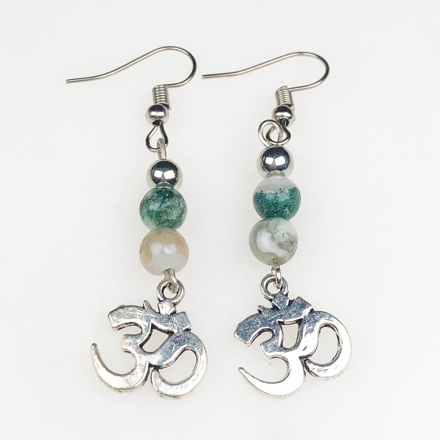 Natural Gemstone Incredible Tree Agate Earrings for Women and Girls