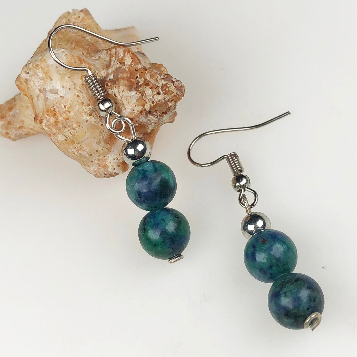Natural Gemstone Incredible Green Jasper Earrings for Women and Girls