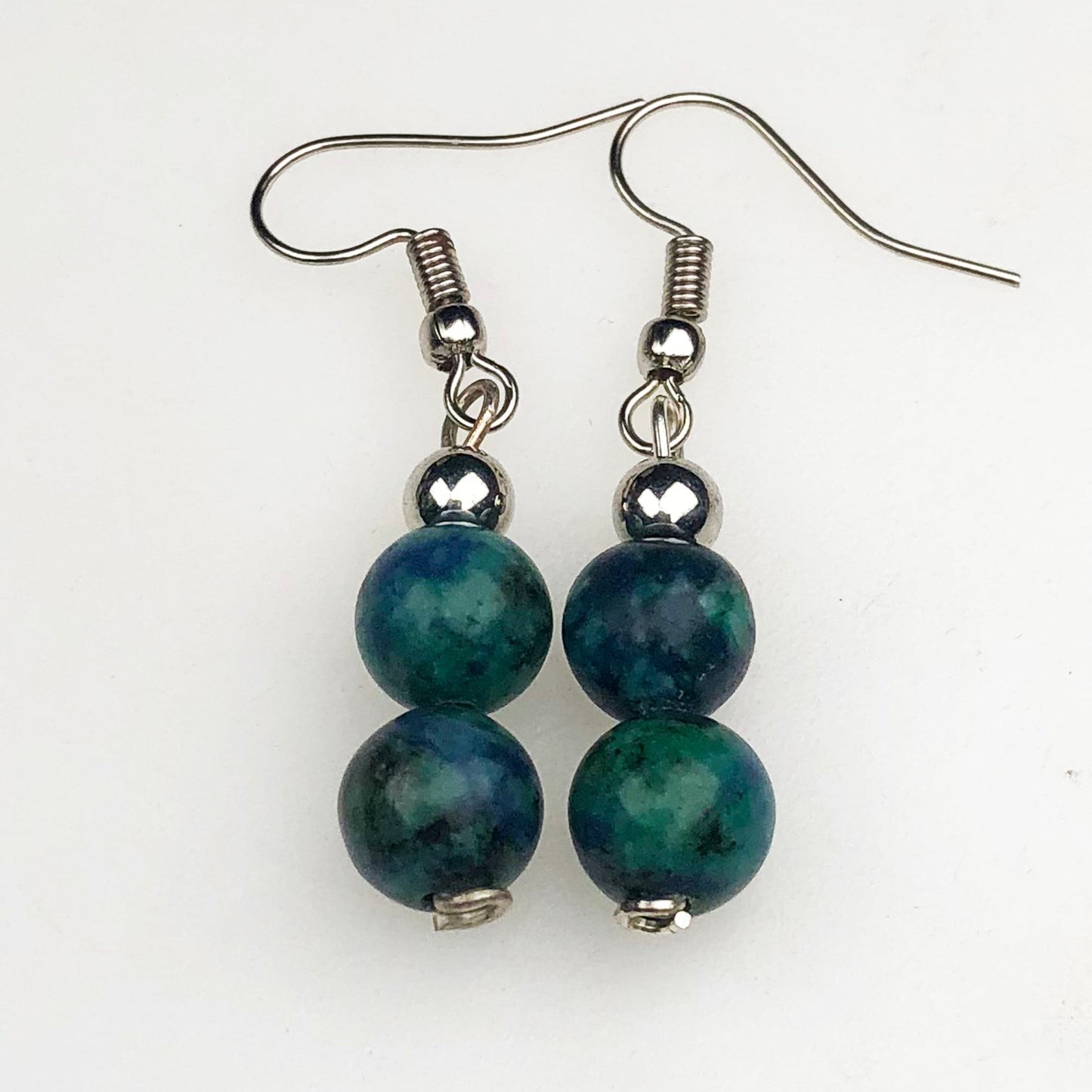 Natural Gemstone Incredible Green Jasper Earrings for Women and Girls