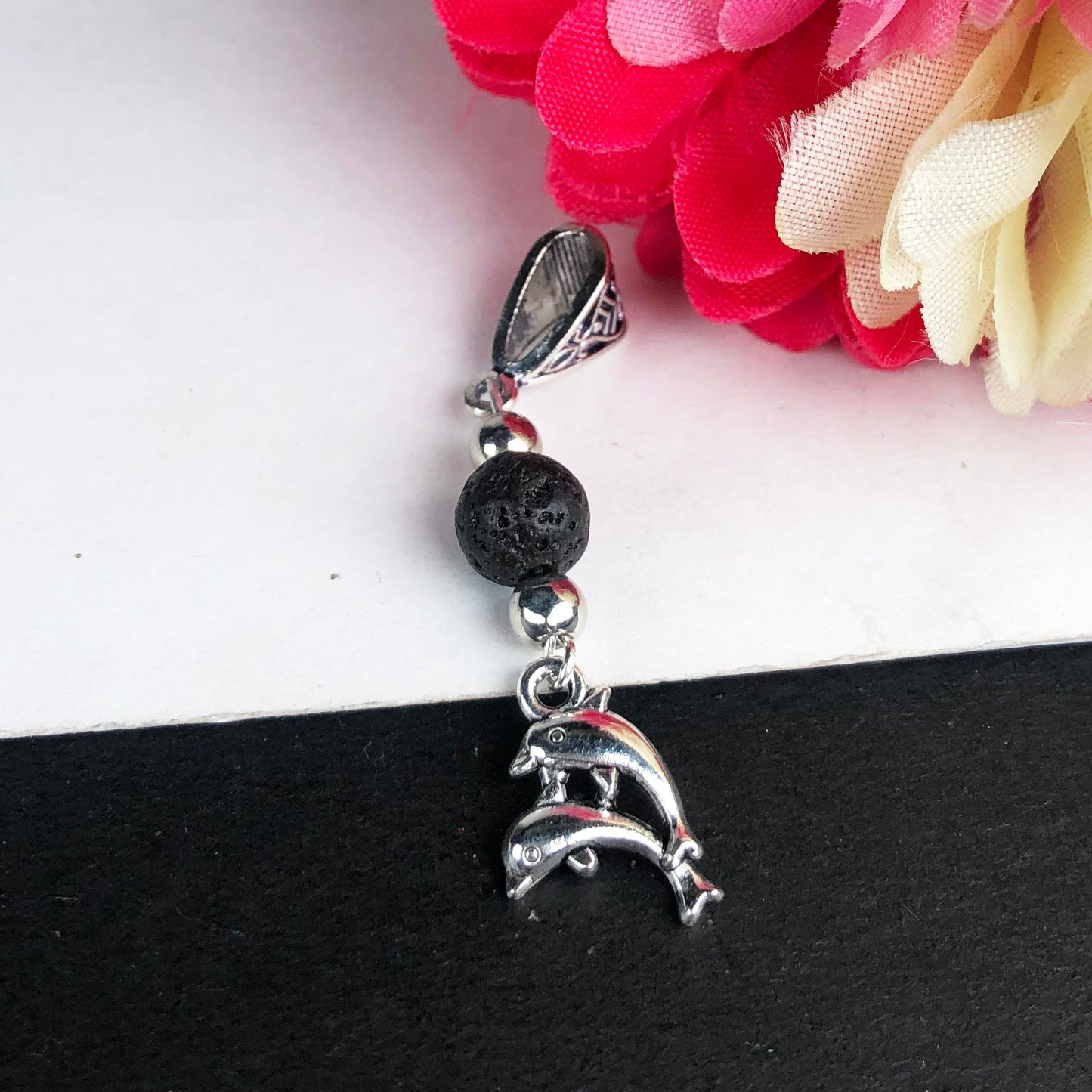 Beautiful Black lava Pendant Healing for Women and Girls Pendant